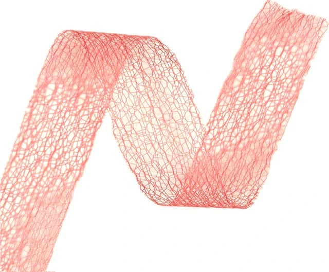 Stuha MESH PINK floristická síťka růžová 40mm x 25m