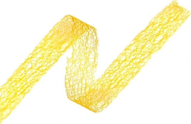 Stuha MESH YELLOW floristická síťka žlutá 25mm x 25m
