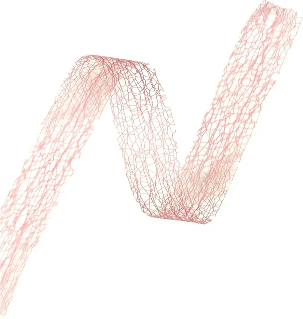 Stuha MESH PINK floristická síťka růžová 25mm x 25m