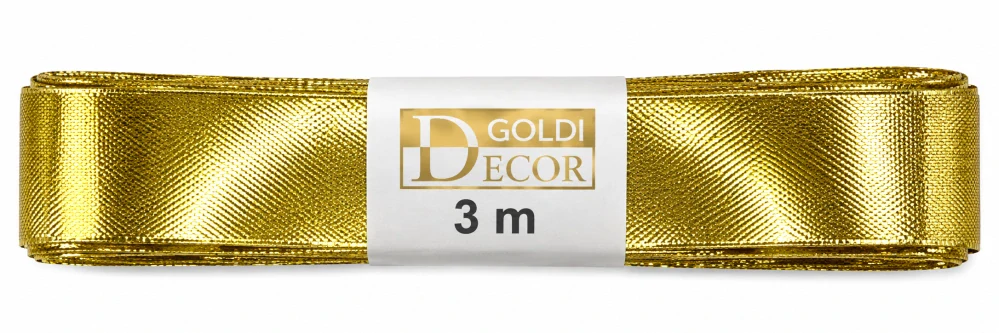 Stuha lurexová zlatá CELEBRATION GOLD 25mm x 3m (6,-Kč/m)