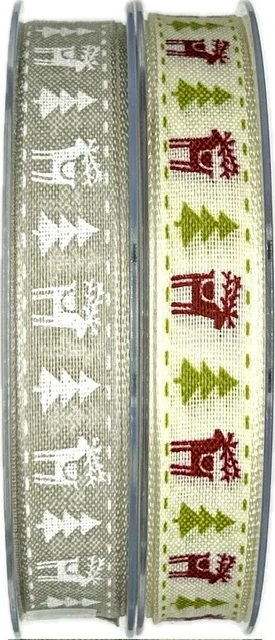 Stuha vánoční NORDKAPP SILVER pastelově šedá 15mm x 20m (6,-Kč/m)