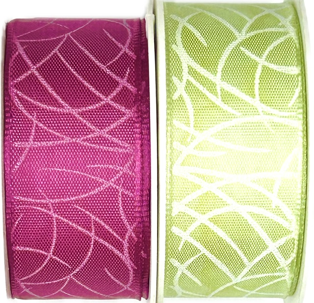 Stuha taftová SISI MINT pastelově zelená 25mm x 2m (13,-Kč/m)