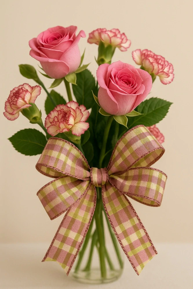 AKCE 2+1 zdarma- Stuha saténová CARACAS ROSE and LIME starorůžová 25mm x 2m (cena za 3ks)