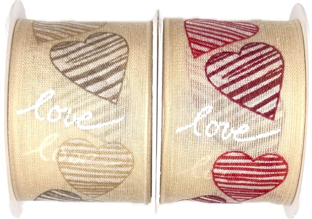 Bavlněná stuha Soft Love Beige – krémová 40mm x 2m
