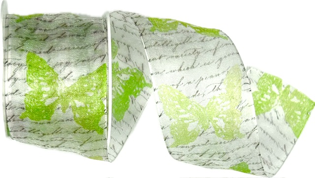 Sada 4x Stuha organzová Garden Poem - Natural Cream, Pea Green, Turquoise Blue and Soft Rose 4 x 40mm x 2m (10,-Kč/m)