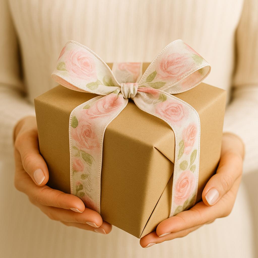 Stuha taftová ROMANTIC ROSE růžová 40mm x 2m (14,-Kč/m)