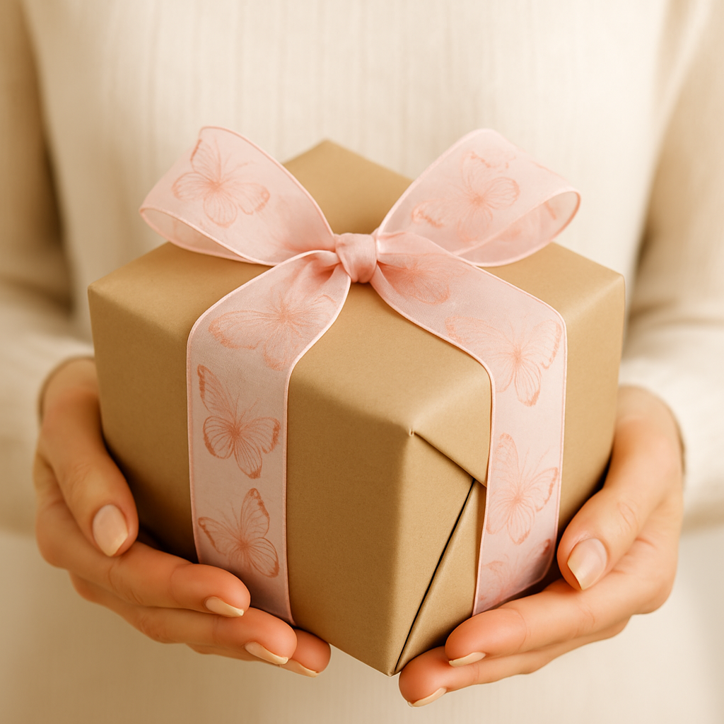 Stuha taftová PAPILLON ROSE růžová  průsvitná 40mm x 2m (13,-Kč/m)