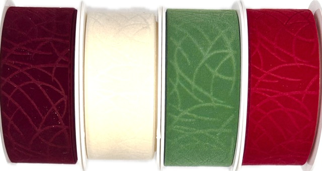 Stuha sametová Velutto SparkLine – Soft Cream krémová 25mm x 2m (13,-Kč/m)