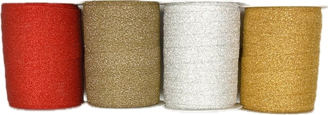 Stuha polypropylenová BOBINE COTON STALIGHT SILVER stříbrná 10mm x 15m