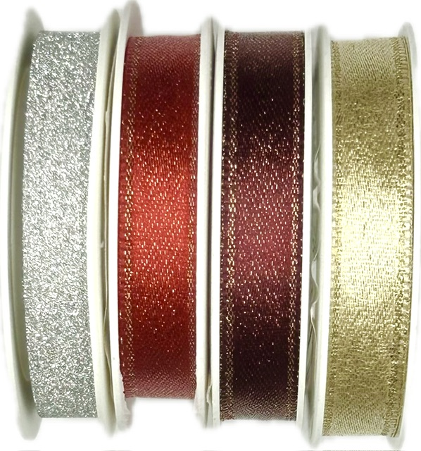 Stuha saténová STARDUST BURGUNDY bordó 10mm x 2m (9,-Kč/m)