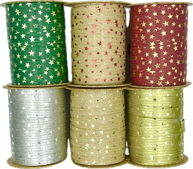 Stuha vánoční STARRY SHINE SILVER stříbrná 10mm x 15m (1,60Kč/m)