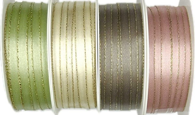 Stuha saténová BASIC CREAM LINE krémová 6mm x 5m (4,-Kč/m)