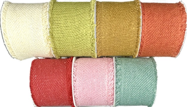 Stuha bavlněná NATURAL CHARM AQUA modrá 60mm x 2m (19,-Kč/m)