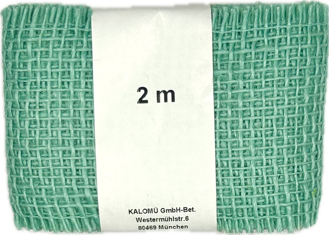 Stuha jutová JUTA SKY FROST pastelově modrá 70mm x 2m (25,-Kč/m)