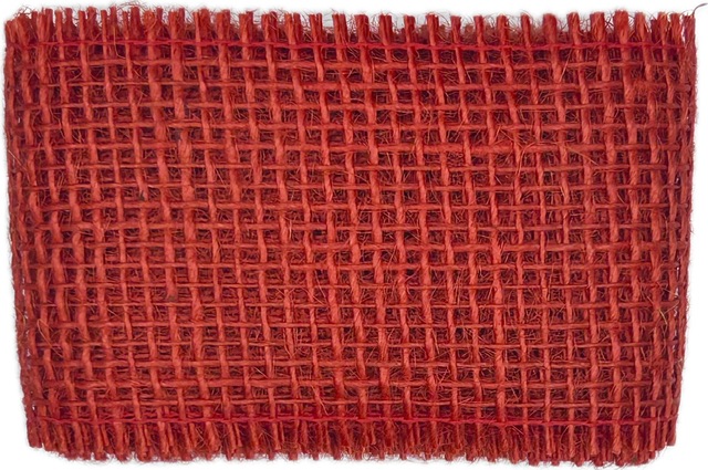 Stuha jutová JUTA RUSTIC BRICK červená 70mm x 2m (25,-Kč/m)