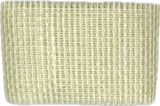 Stuha jutová JUTA LINEN CREAM krémová 70mm x 2m (25,-Kč/m)