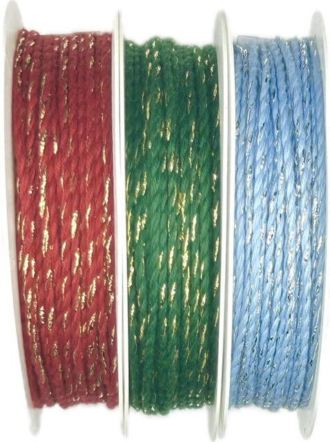 Dekorační provázek COUNTDOWN GREEN GOLD zlatý 1mm x 5m (3,- Kč/m)