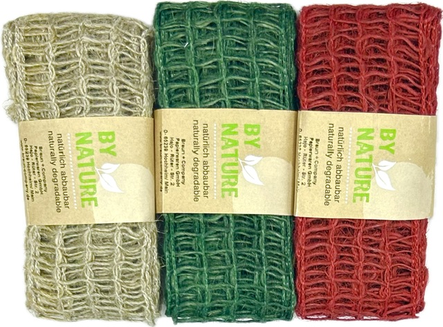 Síťovaná bavlněná stuha Alma – Nature 40mm x 2m (14,-Kč)