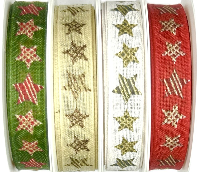 Stuha vánoční FESTIVE STARLINE CREAM krémová 15mm x 4m (5,-Kč/m)
