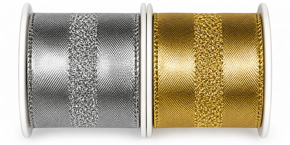 Stuha lurexová LONDON GOLD zlatá 40mm x 2m