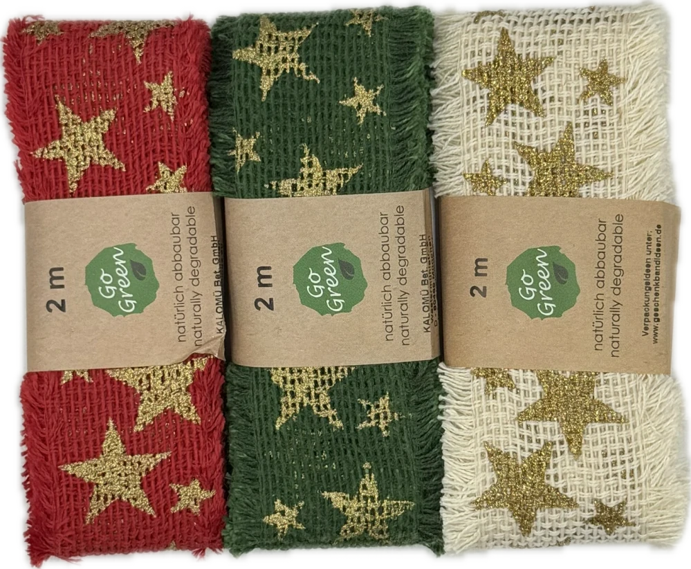 Stuha vánoční JUTA STARSHINE RED červená 40mm x 2m (14,-Kč/m)