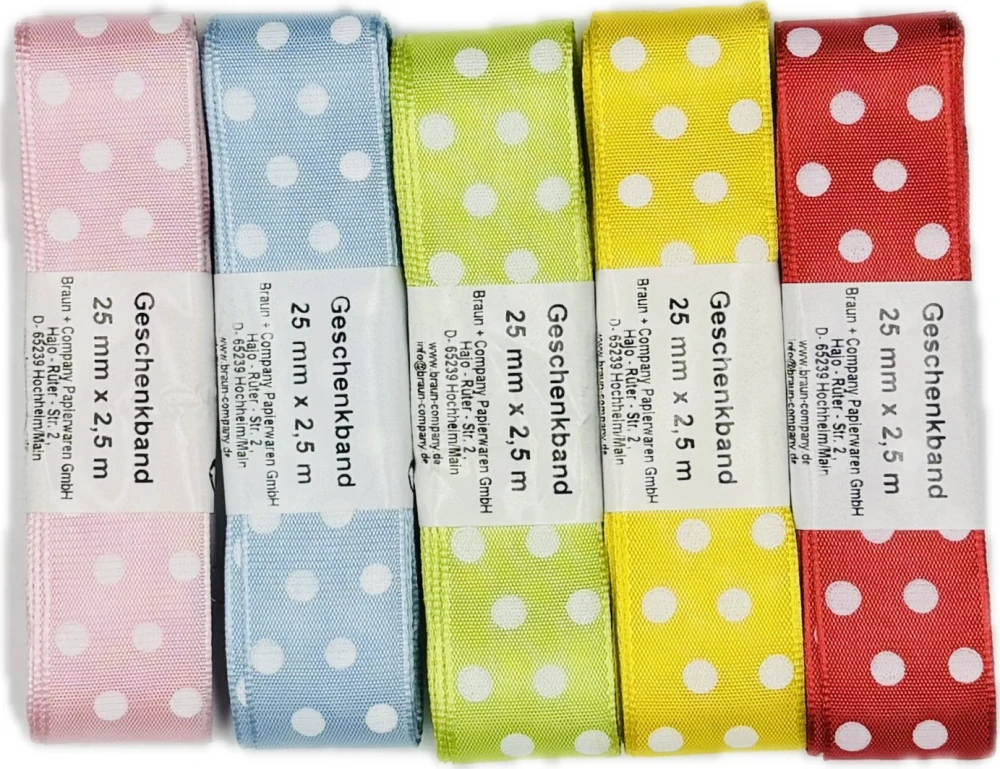 Stuha taftová HOT SPOT Sunshine Yellow žlutá 25mm x 2,5m ( 8,- Kč/m)