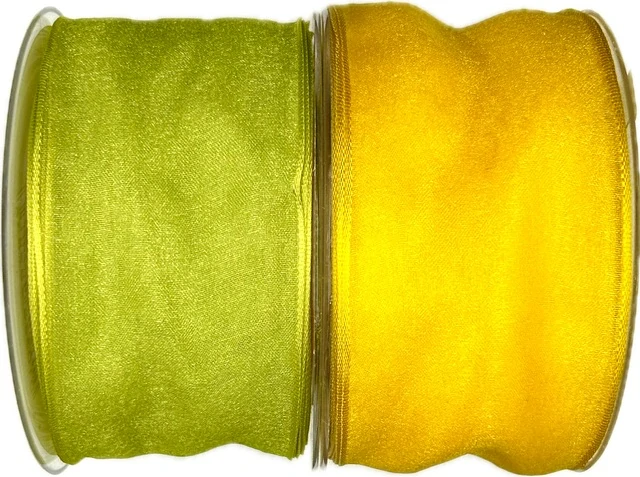 Stuha organzová Adventure žlutá 60mm x 20m (8,- Kč/m)