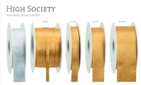 Stuha taftová HIGH SOCIETY Anthracite Silver antracitová matná  40mm x 3m (10,-Kč/m)