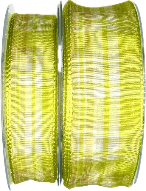 Stuha saténová PRESTIGE LIGHT GREEN  hráškově zelená 40mm x 20m A (8,- Kč/m)