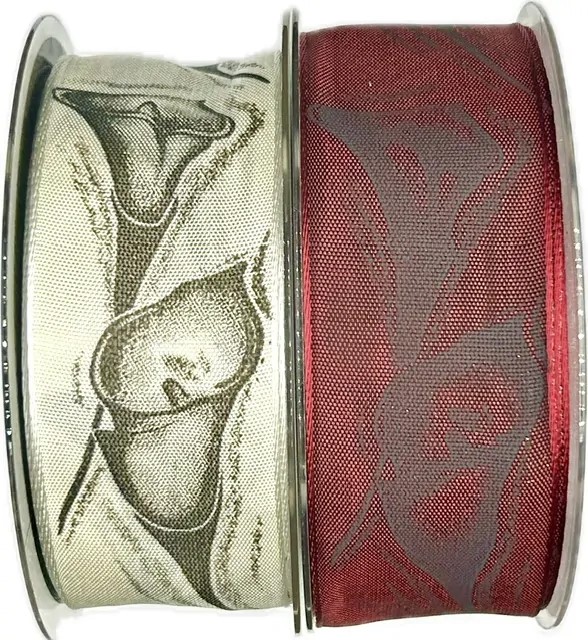 Stuha smuteční saténová CALA WHITE bílá 40mm x 20m A (9,-Kč/m)