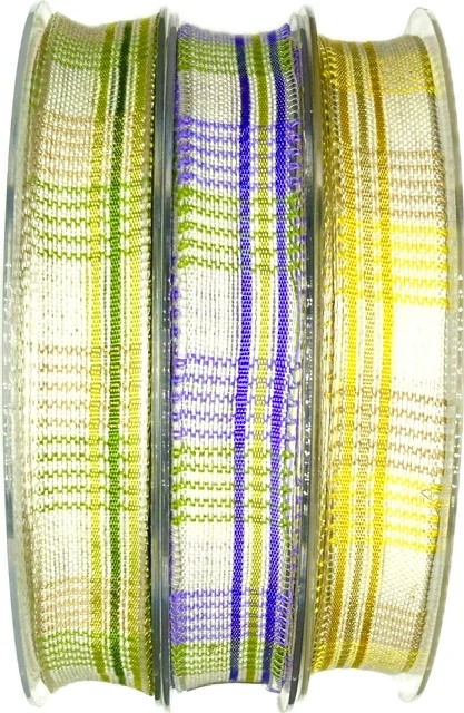 Stuha tkaná VIOLETT KARO kostkovaná 15mm x 20m A (3,90 Kč/m)