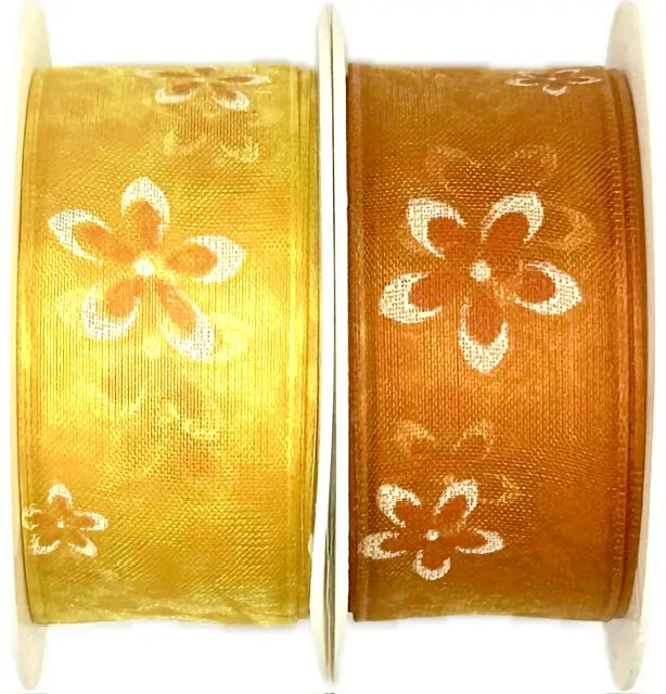 Stuha organzová FIORINO oranžová 25mm x 2m (11,50Kč/m)