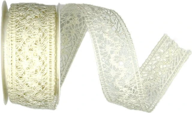 Krajková stuha Natural Lace Cream 35mm x 2,5m