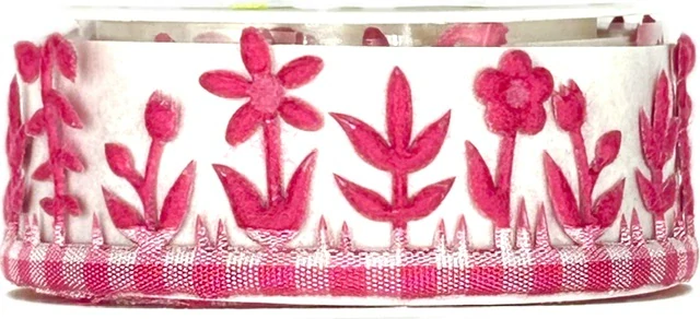 Stuha girlandová Blossom Lace – Pink Edition květiny růžové 25mm x 1m (19,-Kč/m)