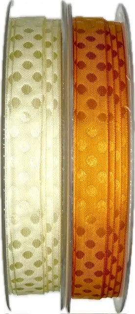 Stuha saténová BILBAO ORANGE oranžová A 10mm x 20m (4,95 Kč/m)