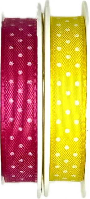 Stuha taftová HOT SPOT MINI žlutá 10mm x 2m (5,-Kč/m) 