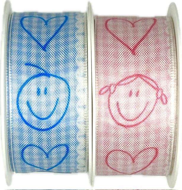 Stuha taftová IT´S A GIRL růžová 25mm x 2m (12,-Kč/m)