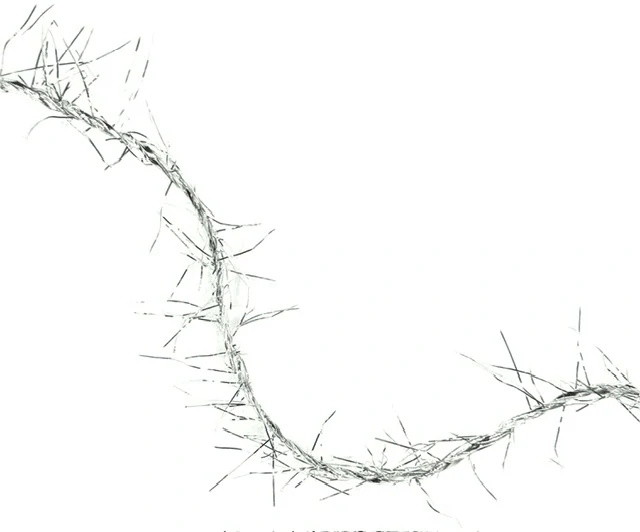 Christmas Sparkle Silver – Vánoční kroucený dekorační provázek stříbrný Boa effect 4m 