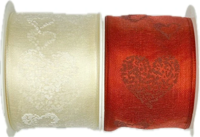 Organzová stuha DREAM – červená 40mm x 2m