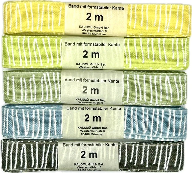 Stuha skládaná SAFARI hráškově zelená 15mm x 2m (7,- Kč/m)