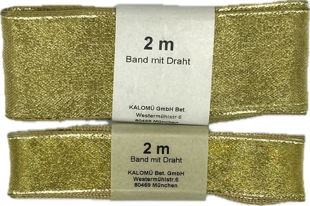 Stuha lurexová OUTDOOR PLATINUM zlatá 40mm x 2m (10,-Kč/m)
