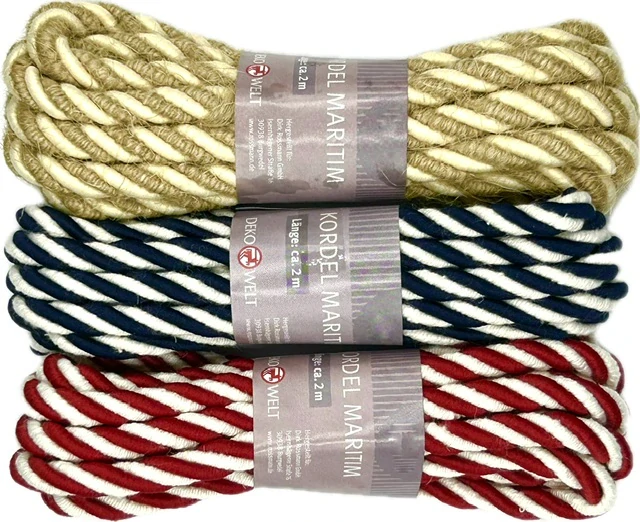 Provázek dekorační KORDEL MARITIM modrý 7mm x 2m (14,50Kč/m)