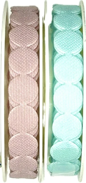 Stuha vysekávaná BLUE SPOTS světle modrá 10mm x 2m (8,-Kč/m)