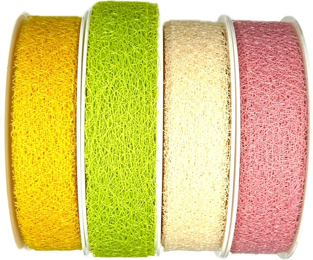 Stuha MESH PINK floristická síťka růžová 40mm x 25m