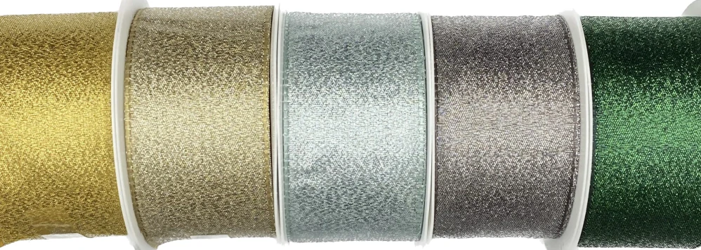 Stuha taftová HIGH SOCIETY Platinum Glow platinová matná 40mm x 3m (10,-Kč/m)