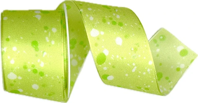 set 4x Stuha taftová COLOR SPLASH růžová, bílá, zelená, oranžová 4x (40mm x 2m)