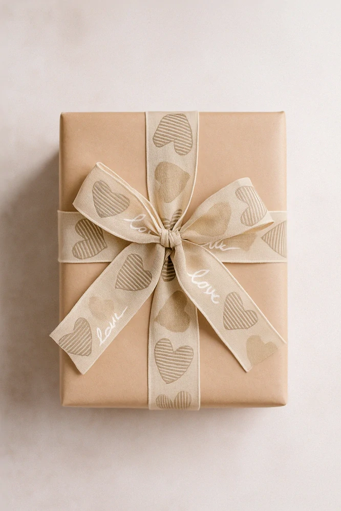 Bavlněná stuha Soft Love Beige – krémová 40mm x 2m