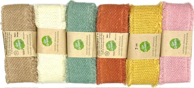 Stuha bavlněná VILLAGE SOUL Dusty Lavender levandulová 40mm x 2m 