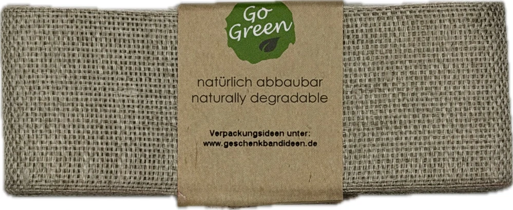 Stuha lněná Nature Basic – přírodní odstín 40mm x 2m (14,-Kč/m)