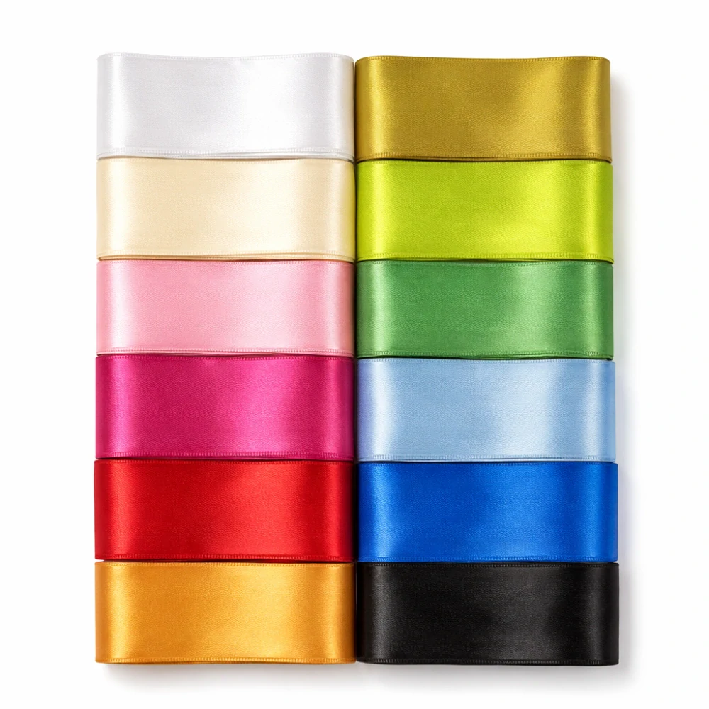 Stuha saténová sytě růžová - skládaná 40mm x 3m (7,-Kč/m)